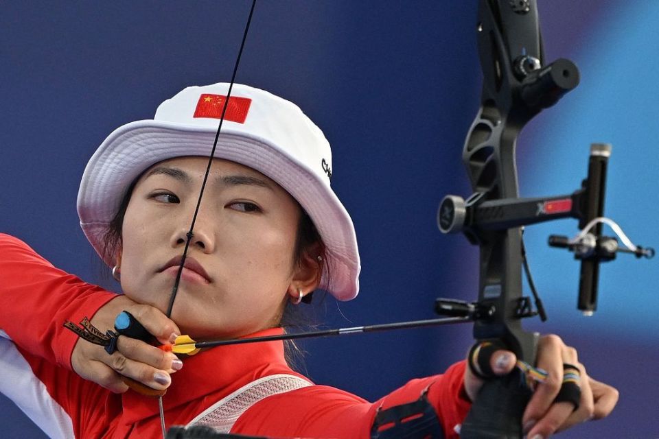 射箭女子个人决赛法国队选手登顶 射箭女子个人决赛法国队选手登顶